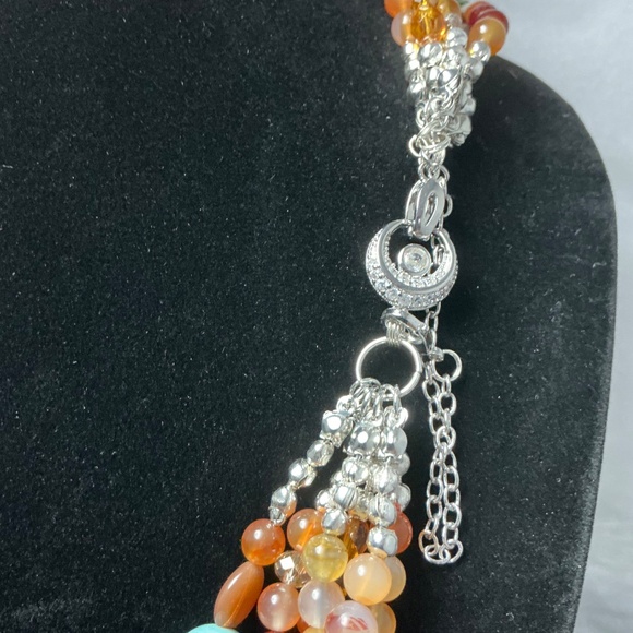 Statement Multi-Strand Gemstone Necklace – 24” Artisan made - Picture 5 of 11